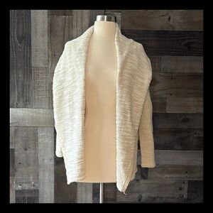 Lucky Brand cascading cardigan XSmall neutral boho chic western coastal cowgirl